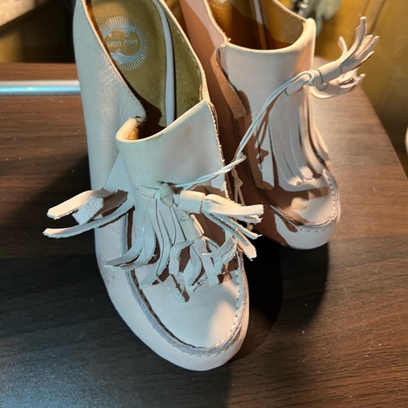 Anthro Lucky Penny Towering Tassel pink Mules - Picture 8 of 12